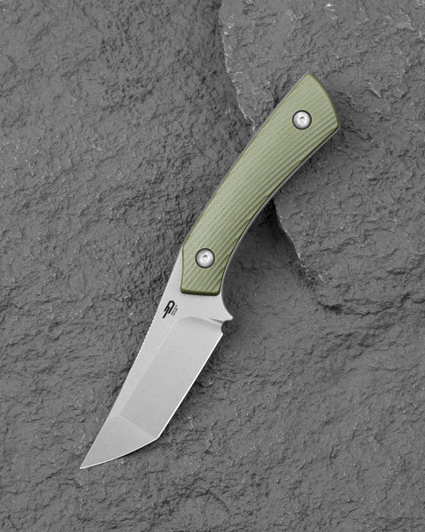 BESTECH STEP BFK06B 3.193'' D2 Blade Green G10 Handle