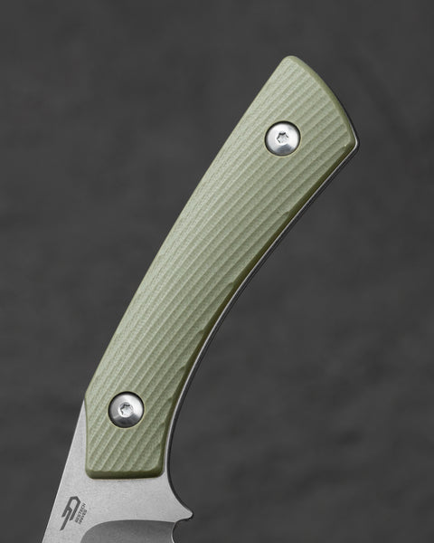 BESTECH STEP BFK06B 3.193'' D2 Blade Green G10 Handle