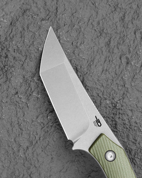 BESTECH STEP BFK06B 3.193'' D2 Blade Green G10 Handle