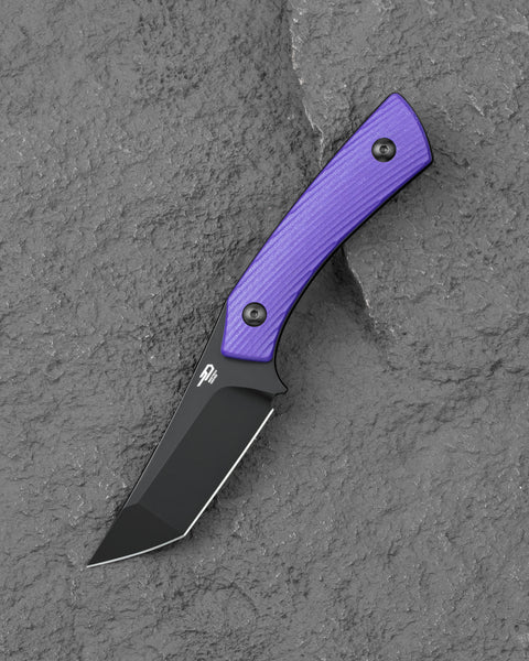 BESTECH STEP BFK06C 3.193'' D2 Blade Purple G10 Handle