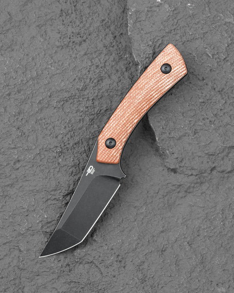 BESTECH STEP BFK06D 3.193'' D2 Blade Brown Micarta Handle