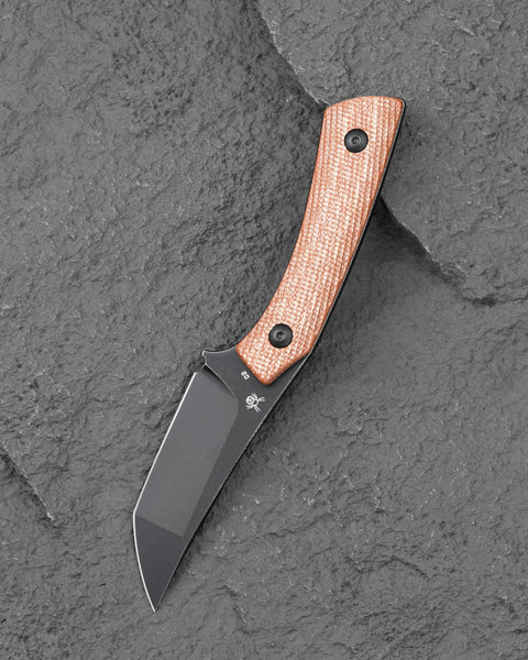 BESTECH STEP BFK06D 3.193'' D2 Blade Brown Micarta Handle