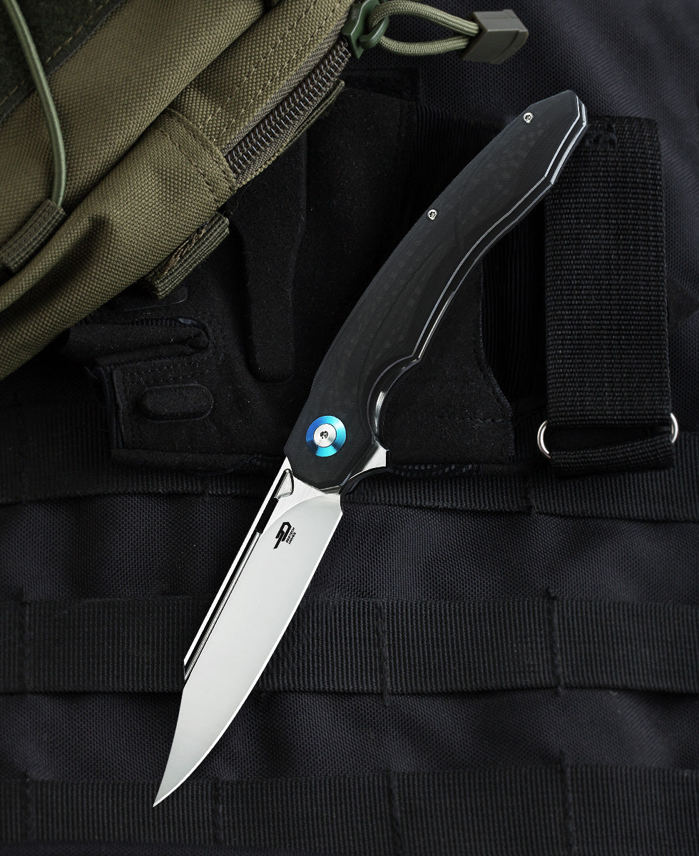 BESTECH FANGA BG18C Interlayer with Carbon Fiber and G10 Handle 