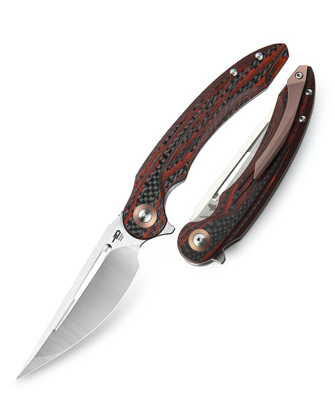 BESTECH IRIDA BG25E Interlayer with Carbon Fiber and G10 Handle 3.82" 14C28N Blade