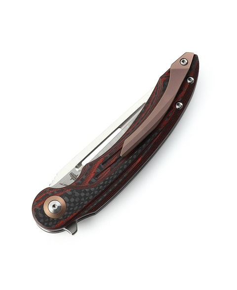 BESTECH IRIDA BG25E Interlayer with Carbon Fiber and G10 Handle 3.82" 14C28N Blade