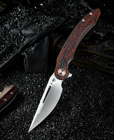 BESTECH IRIDA BG25E Interlayer with Carbon Fiber and G10 Handle 3.82" 14C28N Blade