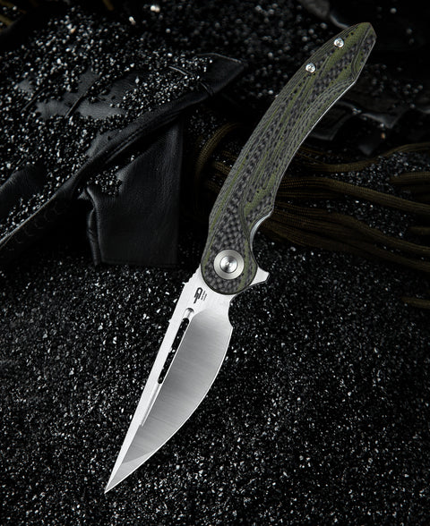 BESTECH IRIDA BG25F Interlayer with Carbon Fiber and G10 Handle 3.82" 14C28N Blade