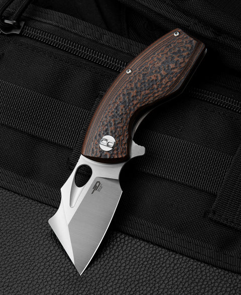 BESTECH LIZARD Black+Orange G10 Handle: 2.4" D2 Blade BG39A