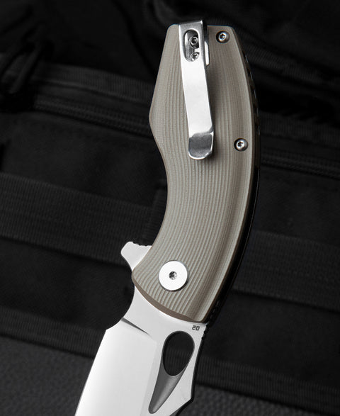 BESTECH LIZARD Beige G10 Handle: 2.4" D2 Blade BG39C