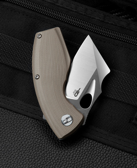 BESTECH LIZARD Beige G10 Handle: 2.4" D2 Blade BG39C