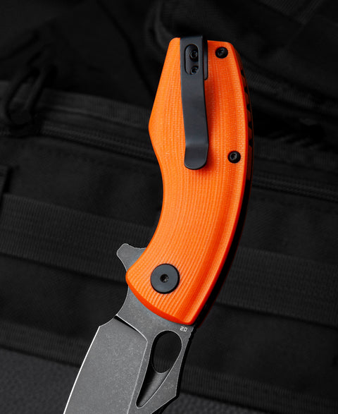 BESTECH LIZARD Orange G10 Handle: 2.4" D2 Blade BG39D