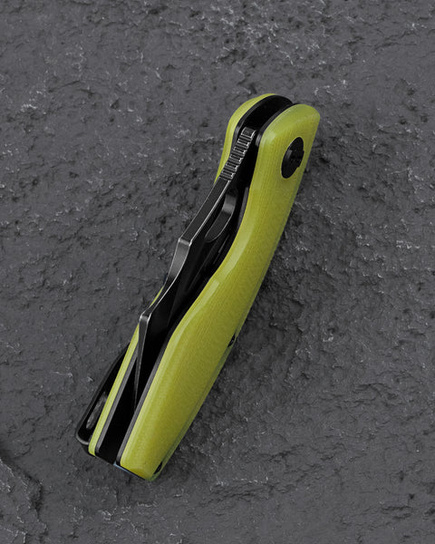 BESTECH LIZARD Lime Green G10 Handle: 2.4" D2 Blade BG39F