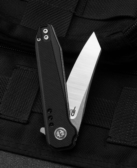 BESTECH SYNTAX Black G10 Handle: 2.84" 14C28N Blade BG40A