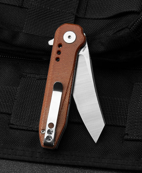 BESTECH SYNTAX Natural micarta Handle: 2.84" 14C28N Blade BG40E