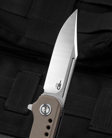 BESTECH SYNTAX Beige G10 Handle: 2.84" 154CM Blade BG41B