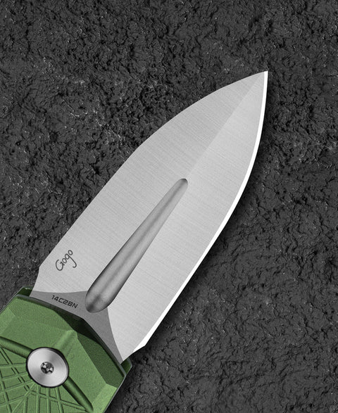 BESTECH QUQU BG57B-2 Aluminum Handle 2.20" 14C28N Blade