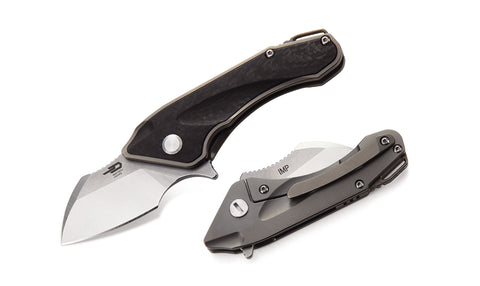 BESTECH IMP BT1710A Titanium+CarbonFiber inlayed Handle: 1.732 CPM-S35VN Blade