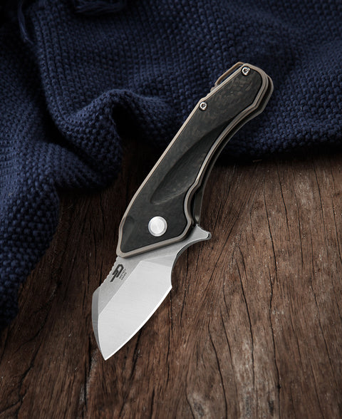 BESTECH IMP BT1710A Titanium+CarbonFiber inlayed Handle: 1.732 CPM-S35VN Blade