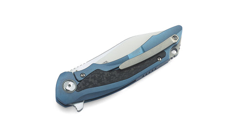 BESTECH PTERODACTYL BT1801A 3.54" CPM-S35VN Blade 6AL4V Titanium with carbon fiber inlayed Handle