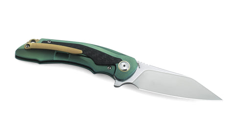 BESTECH PTERODACTYL BT1801B 3.54" CPM-S35VN Blade 6AL4V Titanium with carbon fiber inlayed Handle