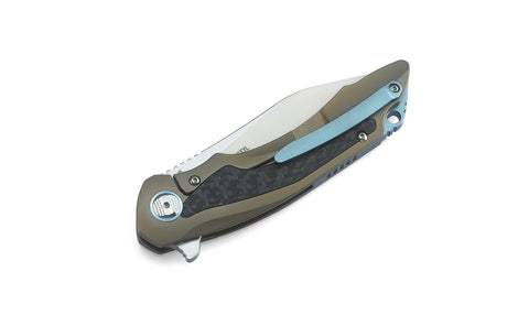 BESTECH PTERODACTYL BT1801C 3.54" CPM-S35VN Blade 6AL4V Titanium with carbon fiber inlayed Handle