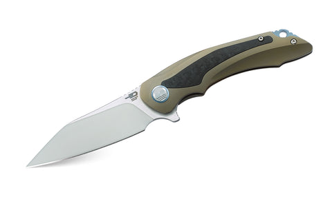 BESTECH PTERODACTYL BT1801C 3.54" CPM-S35VN Blade 6AL4V Titanium with carbon fiber inlayed Handle