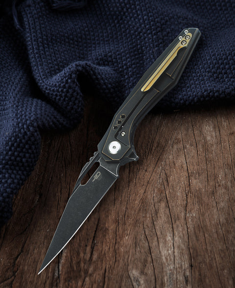 BESTECH MALWARE BT1902B-L Titanium Handle: 3.86" S35VN Blade