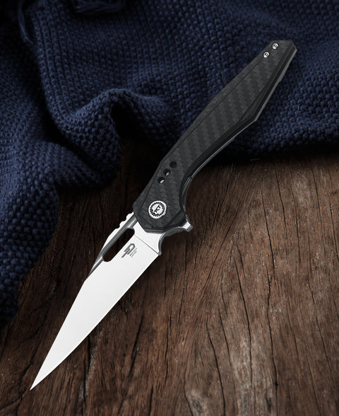 BESTECH MALWARE BT1902C Titanium +Carbon Fiber Handle: 3.86" S35VN Blade