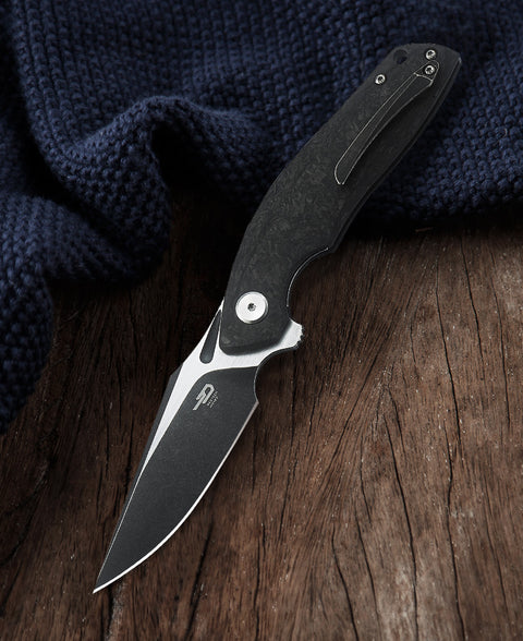 BESTECH GHOST BT1905D-L Carbon Fiber  Handle: 3.27" S35VN Blade