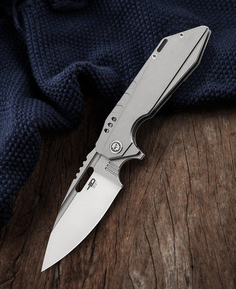 BESTECH SHODAN BT1910A Titanium Handle: 3.86" S35VN Blade