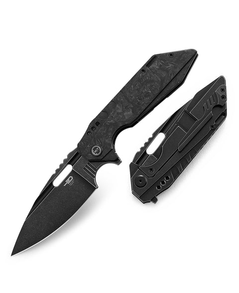 BESTECH SHODAN BT1910D Titanium+Carbon Fiber Handle: 3.86" S35VN Blade