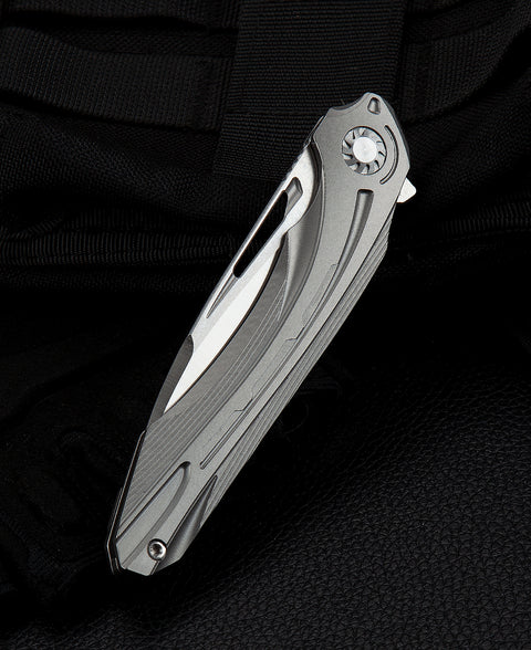 BESTECH WIBRA BT2001A Titanium Handle: 3.43" M390 Blade