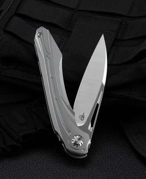 BESTECH WIBRA BT2001A Titanium Handle: 3.43" M390 Blade