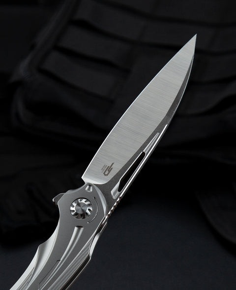 BESTECH WIBRA BT2001A Titanium Handle: 3.43" M390 Blade