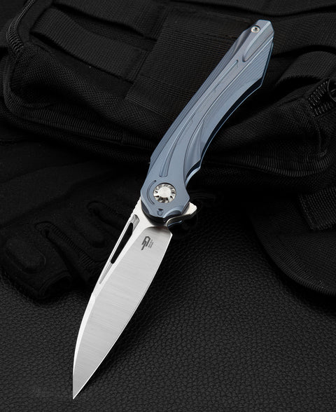 BESTECH WIBRA BT2001B Titanium Handle: 3.43" M390 Blade