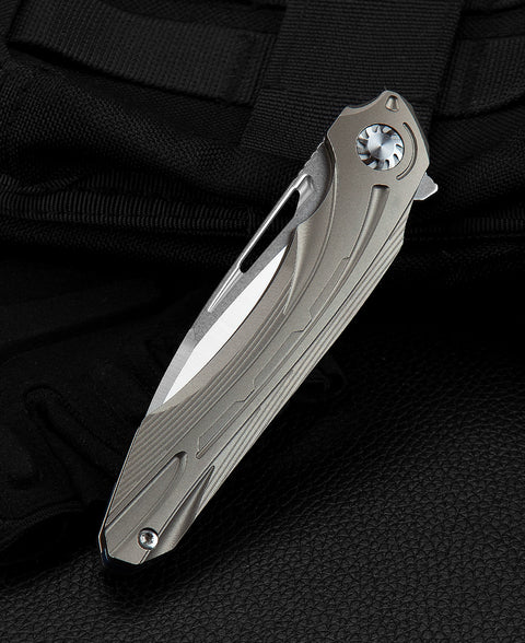 BESTECH WIBRA BT2001D Titanium Handle: 3.43" M390 Blade