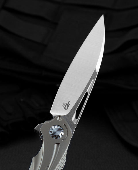 BESTECH WIBRA BT2001D Titanium Handle: 3.43" M390 Blade