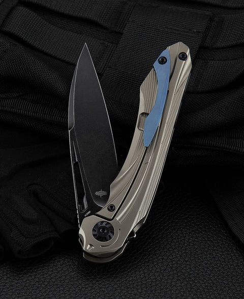 BESTECH WIBRA BT2001E Titanium Handle: 3.43" M390 Blade