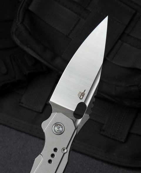 BESTECH EXPLOIT BT2005A Titanium Handle: 3.15" S35VN Blade