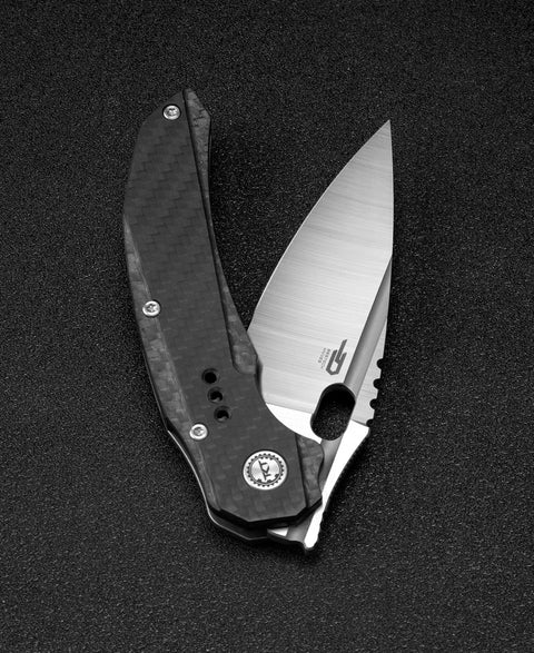 BESTECH EXPLOIT BT2005E Titanium+Carbon Fiber  Handle: 3.15" S35VN Blade