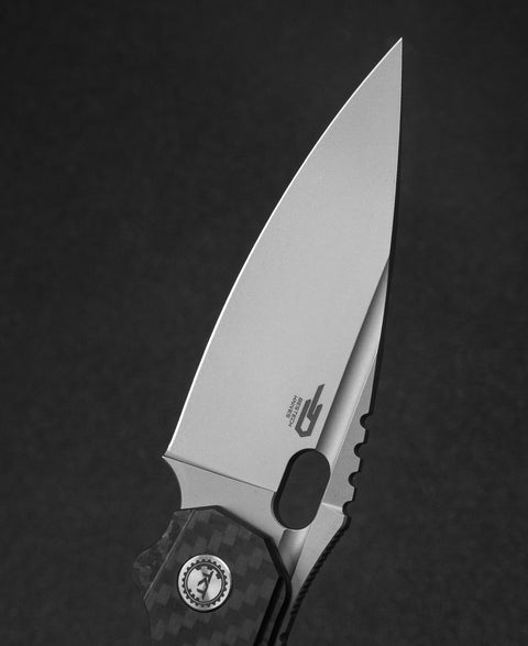 BESTECH EXPLOIT BT2005F Titanium+Carbon Fiber  Handle: 3.15" S35VN Blade