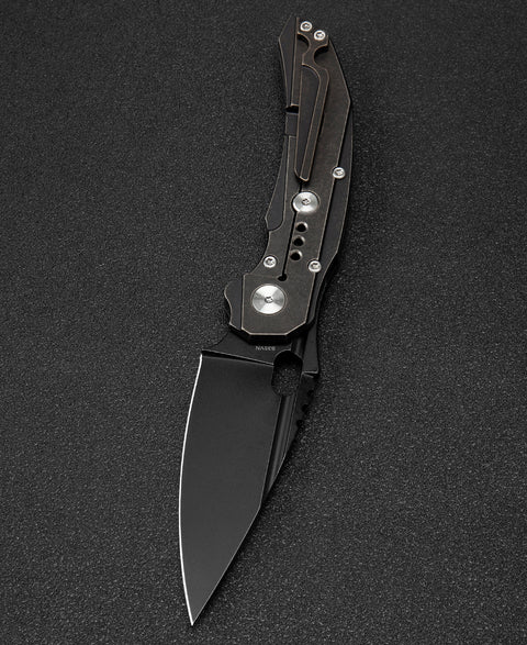 BESTECH EXPLOIT BT2005G Titanium+Carbon Fiber  Handle: 3.15" S35VN Blade