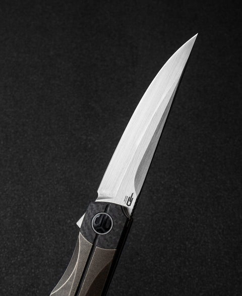 BESTECH THYRA BT2106B Titanium+Carbon Fiber Inlay Handle: 3.56" M390 Blade