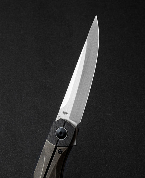 BESTECH THYRA BT2106B Titanium+Carbon Fiber Inlay Handle: 3.56" M390 Blade