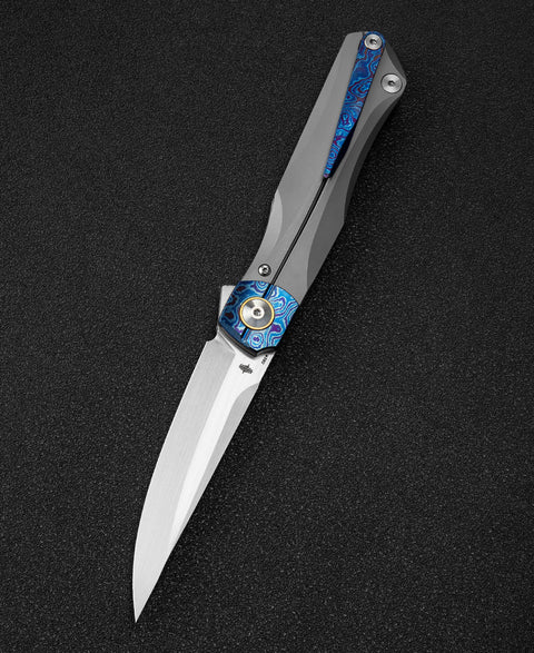 BESTECH THYRA BT2106F Titanium+Timascus Inlay Handle: 3.56" M390 Blade