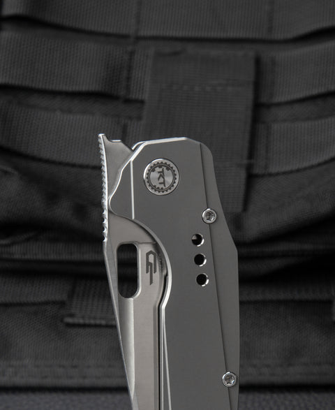 BESTECH NYXIE BT2209A Titanium Handle: 3.43" S35VN Blade