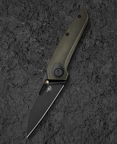 BESTECH VK-VOID BT2305D Black Bronze Stonewash Titanium Handle: 2.85" Black Stonewash Elmax Blade