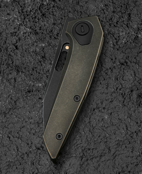 BESTECH VK-VOID BT2305D Black Bronze Stonewash Titanium Handle: 2.85" Black Stonewash Elmax Blade