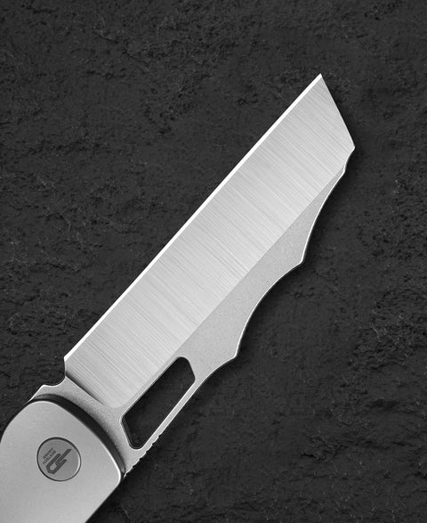 BESTECH SYN BT2306B Titanium Black Canvas Micarta Inlay Handle: 3.57" Hand Rubbed Stonewash Finish Hand Rubbed Satin Elmax Blade