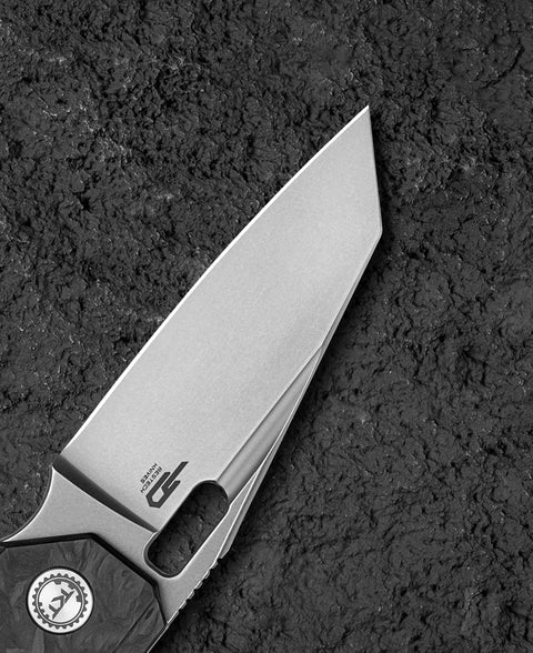 BESTECH NYXIE 3 BT2308C 2.99" S35VN Blade Marble Carbon Fiber Titanium Handle